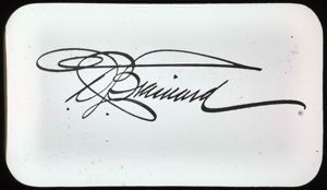 Image: Signature: David L. Brainard, last Survivor of Greely Expedition, Found at Conger